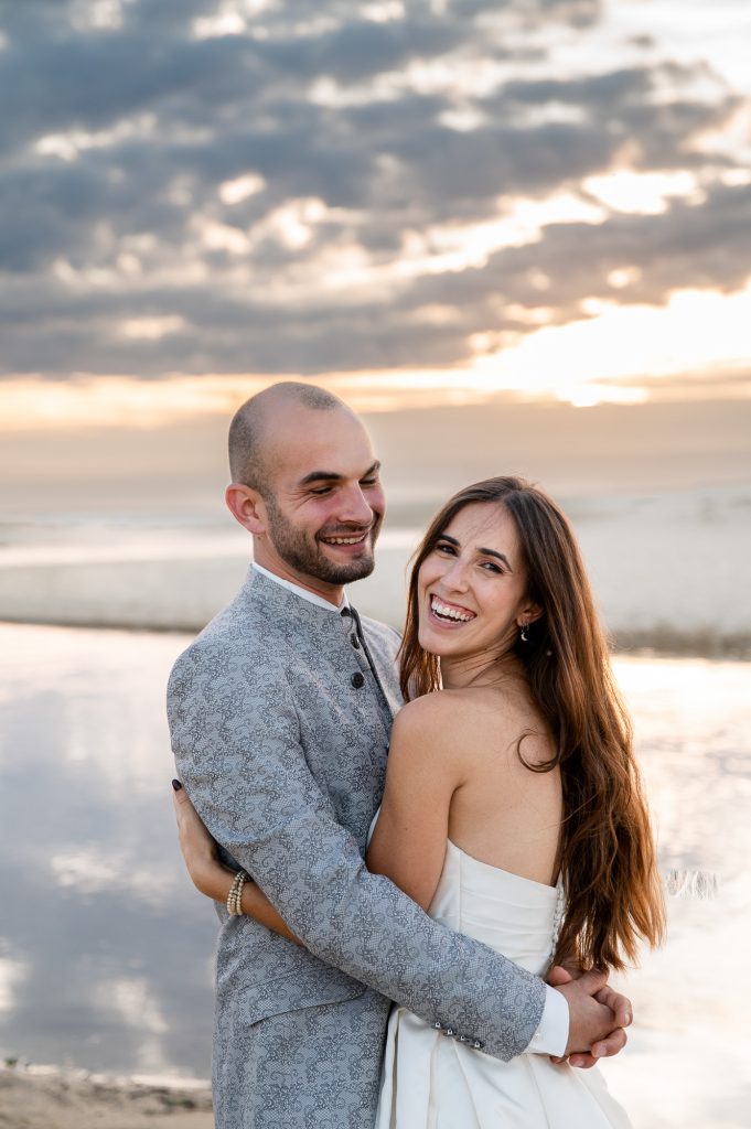 mariés dans la forêt landaise séance photo day after Moliets