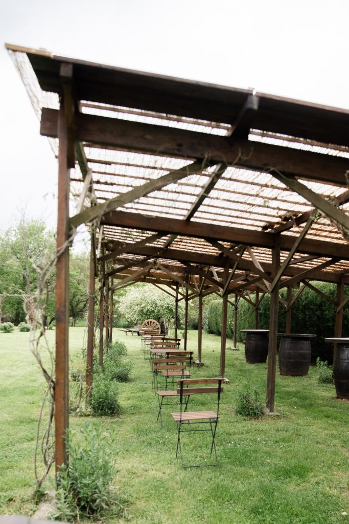 allée de cérémonie mariage extérieur style western Landes