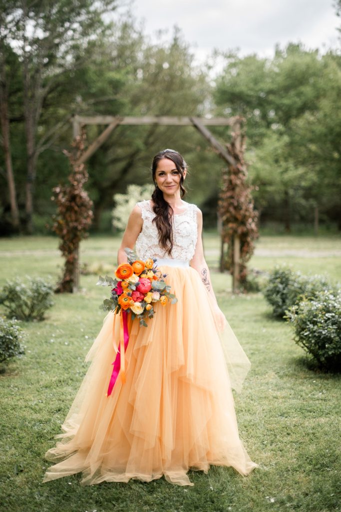 portait de mariée dans les landes