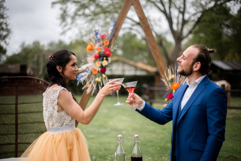 rituel du cocktail lors de la cérémonie laïque