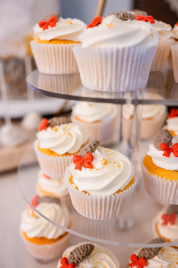 détail cupcakes décoration mariage hiver gourmandise réception Landes