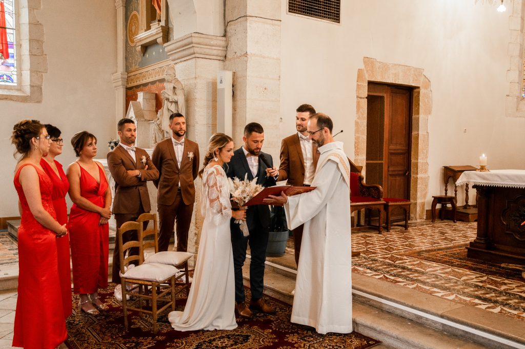 photo de la bénédiction des mariés