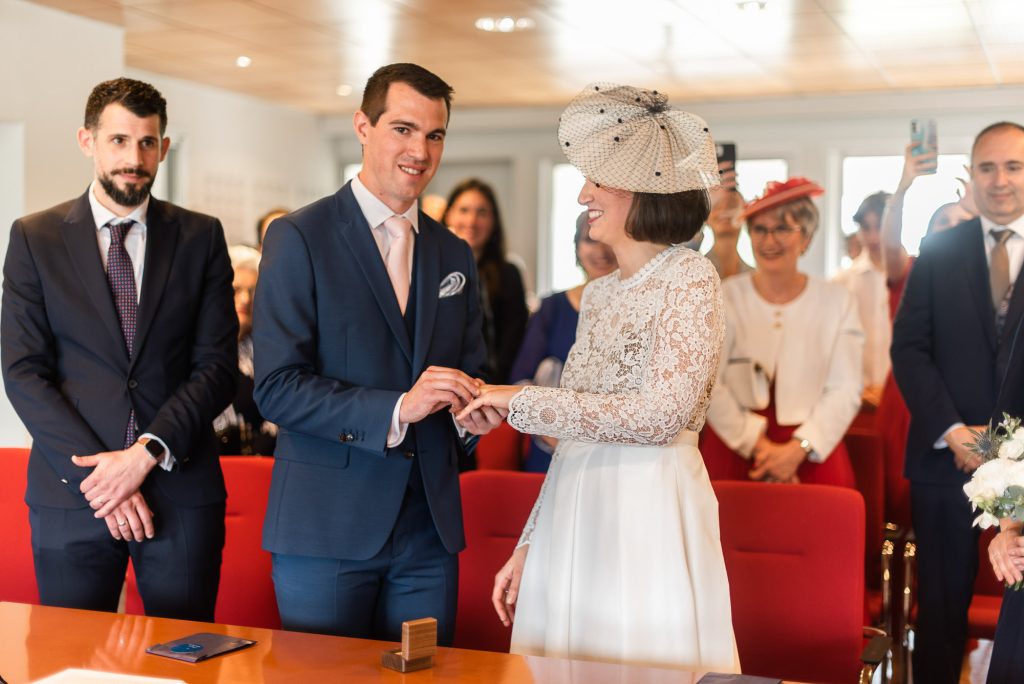 photographe mariage Mimizan échange alliances cérémonie civile