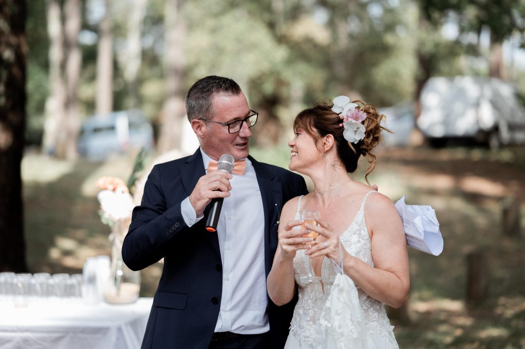 discours mariage couple micro vin d'honneur Landes