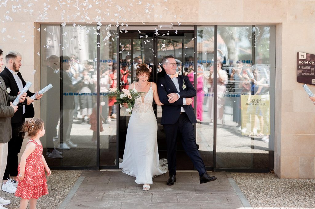 sortie des mariés mairie Landes cérémonie civile