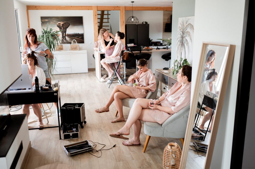 préparatifs pendant le mariage à Labenne