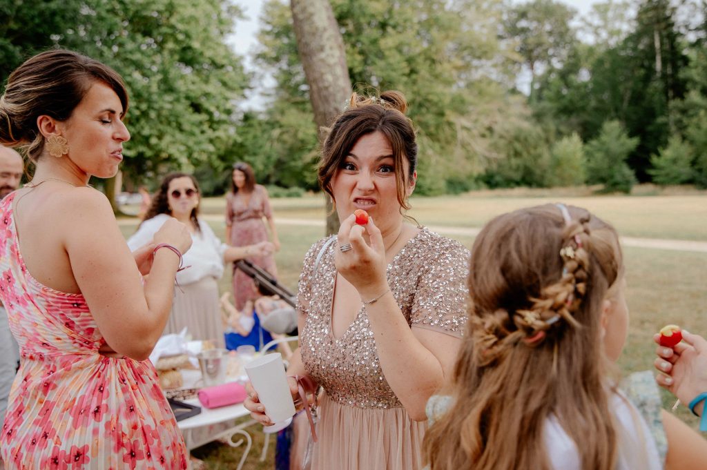 Photo sur le vif lors du cocktail à Campet