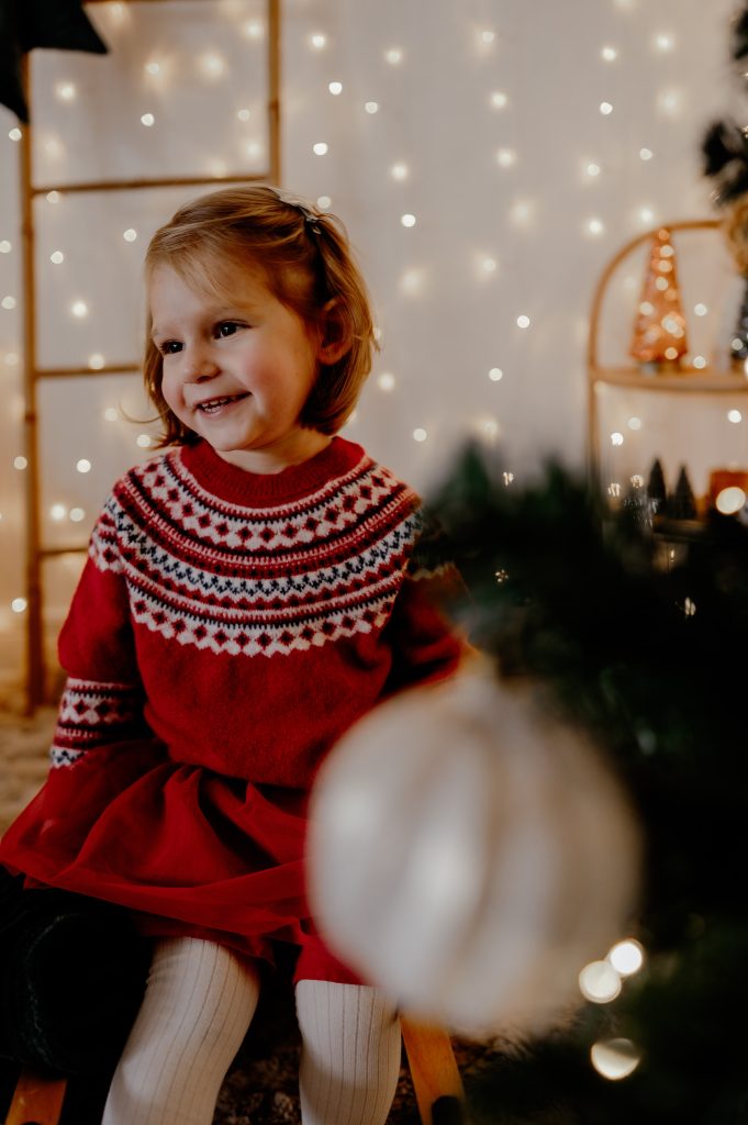 Séance photo de famille sur le thème de Noël près de Biscarrosse